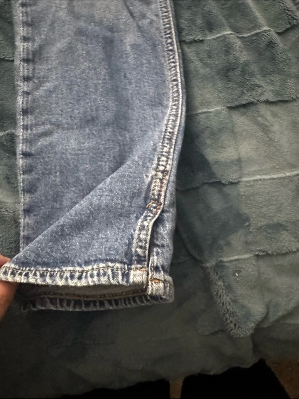 Kids Distressed Blue Denim Jeans - Relaxed Straight Fit